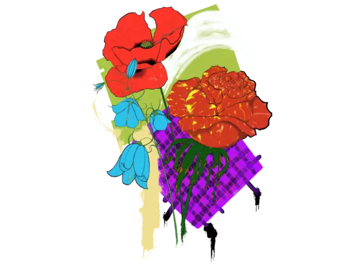  Virágminta - M - Black